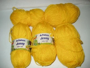 Acrylic Nylon blend yellow Jenny 97% acrylic Patons  yarn - Picture 1 of 2