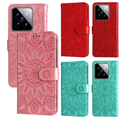 Flip Emboss Flower Wallet Phone Case For OPPO Reno 11 12 13 Oneplus Ace 5 Google - Image 1 of 4