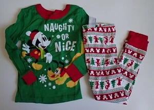Disney Naughty or Nice PJ Set Boy’s 4 - NWT - Picture 1 of 2