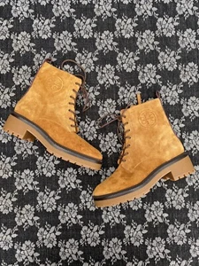 Tory Burch Miller 50 mm Stollensohle Wildleder Bootie Damen 9,5 Stiefel - Bild 1 von 10
