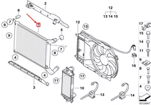 MINI COOPER R50, R53 Engine Radiator 17117788753 7788753 NEW GENUINE - Picture 1 of 2
