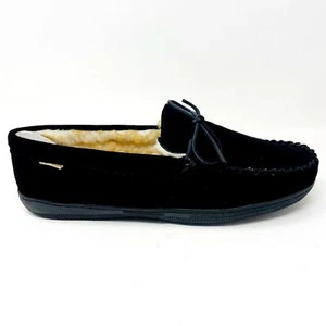 Tamarac Camper Black Mens Size 14 Cowhide Moccasin Slip On Comfort Slippers - Picture 1 of 5