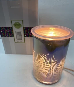 Scentsy Full Size Wax Warmer Pink Palm Band New In Original Box Beautiful Lit Up - Picture 1 of 7