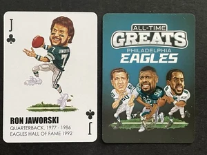 RON JAWORSKI ~ 2025 Eagles All-Time Greats Playing Card ~ J Clubs - Picture 1 of 1