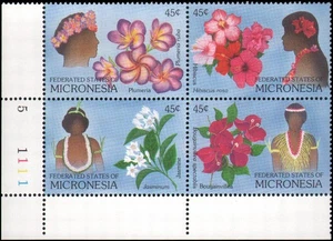 Micronesia #72-75 MNH VF plate block of 4 - Picture 1 of 1
