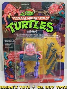 1989 Vintage Playmates TMNT Krang Carded Action Figure C7 Unpunched NR - Picture 1 of 8