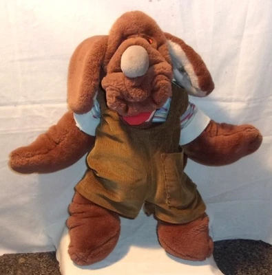DE COLECCIÓN Ganz Bros. Arrugas Peluche Perro Mano Marioneta - Mono y Camisa - 1981 Foto 1 de 4