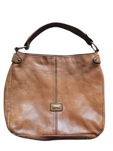 Coccinelle Big Brown Leather City Casual Handbag Shoulder bag - Picture 1 of 12