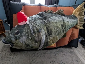 Christmas Big Mouth Billy Bass Airblown Inflatable Animated Moves Sings Gemmy - Picture 1 of 12