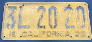 Targa California 1932 non restaurata antica A2 - Foto 1 di 2