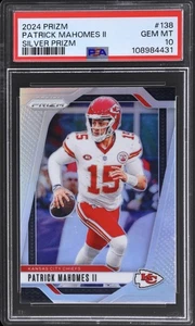 2024 Panini Prizm #138 PATRICK MAHOMES Silver PSA 10 GEM MINT Chiefs - Picture 1 of 2