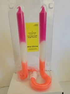 Ashland Summer Bougie Neon Taper Candle 10" Unscented - Picture 1 of 5
