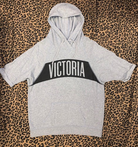 UNDERCOVER Felpa con cappuccio vintage manica corta Victorias Secret grigia S
