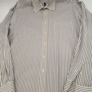 Chaps Classic Fit Twill Long Sleeve Collared Button Down Striped Shirt XL NWOT - Picture 1 of 5