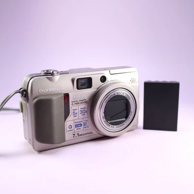 Olympus Digital Camera Camedia C-7000 7.1MP Silver Tested *Read* - Image 1 of 4