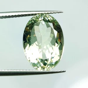 10.32 Ct Natural Green Amethyst High Luster Oval Cut - 8343 - Picture 1 of 2