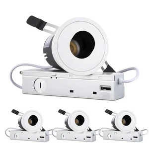 4 Pack 3 Inch 10W 5CCT LED Slot Aperture Recessed Lights with J-Box - Picture 1 of 7