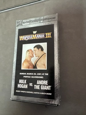 WWF WrestleMania III 3 VHS 1987, 1999 Hulk Hogan Andre The Giant - Imagem 1 de 4