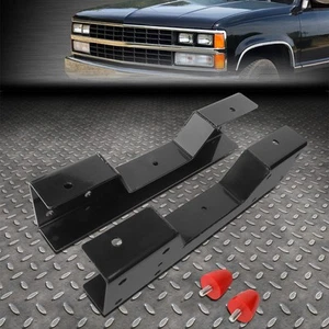 FOR 88-98 CHEVY/GMC C1500 2PCS BOLT-ON REAR AXLE LOWERING C-NOTCH BRACKET KIT - Picture 1 of 6