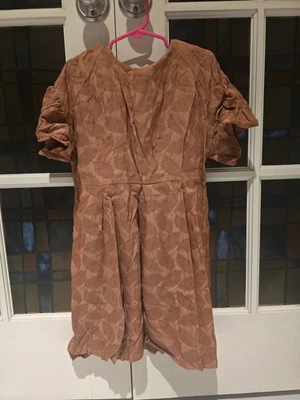 Коричневое платье для девочек Zara размер 8 короткий рукав - Изображение 1 из 3