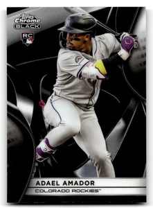 2025 Topps Chrome Black Adael Amador #147 RC Colorado Rockies - Picture 1 of 2