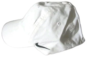 Gorra talla única Nike blanca Heritage86 Snapback con logotipo negro en el lado de la gorra nueva con etiquetas - Imagen 1 de 7