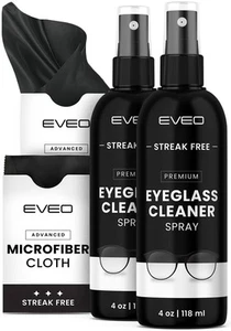 Eyeglass Cleaner Spray - Glasses Cleaner No Streaks Technology & Microfiber C... - Picture 1 of 7