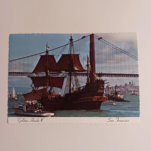Tarjeta postal Golden Hinde II Bahía de San Francisco California sin publicar - Imagen 1 de 6