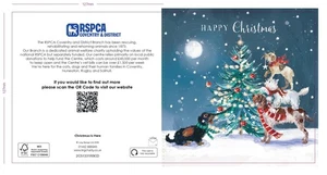 RSPCA Charity Folded Christmas Cards Pack of 10 Christmas Tree with Envelopes - Picture 1 of 2