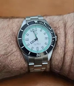 BNIB WISHDOIT 9987 ALL STEEL DIVE WATCH SEIKO NH35 SAPPHIRE CERAMIC 150m - Picture 1 of 7