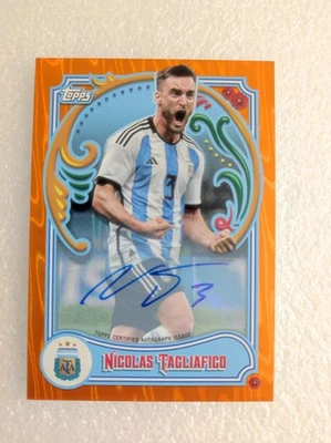 2023 Topps Argentina Fileteado Nicolas Tagliafico Auto  Orange /25 #10 - Image 1 of 2