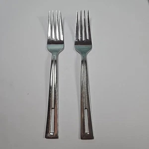 Oneida Circuit Edelstahl durchbohrt - Menge 2 - Salatgabeln 7 1/4" Besteck - Bild 1 von 6