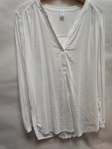 Túnica para mujer Old azul marino blanca talla L alta algodón/rayón ventosa/ligera - Imagen 1 de 11