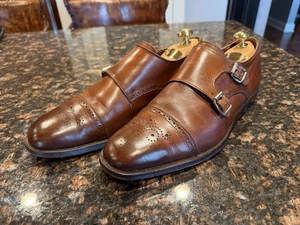Allen Edmonds St John braune elegante Schuhe mit doppeltem Mönchsriemen Größe 10,5 - Bild 1 von 10