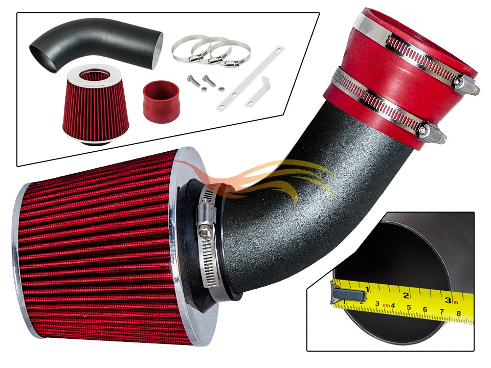 BCP RW RED 98-03 Mercedes E320 E430 ML320 CLK320/97 E420 Ram Intake Kit+Filter - Image 1 of 4