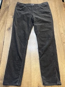 Eileen Fisher Corduroy Pants Brown Straight Full Length, Women's Size 12 - Picture 1 of 9