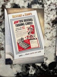 2011 TOPPS SERIES 1 HISTORY OF TOPPS INSERT CARD 1951 1st CARDS ARE SOLD #HOT-2 - Picture 1 of 1