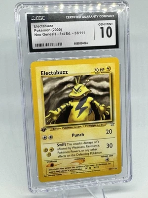 Electabuzz 33/111 Pokémon Neo Genesis First Edition CGC 10 - Image 1 of 2
