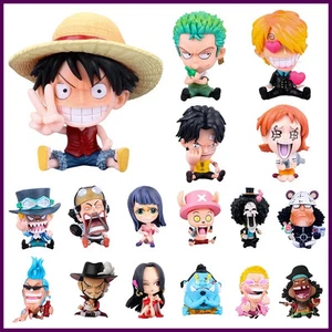 8-10cm Anime Figur One Piece Monkey D Luffy Roronoa Zoro Kawaii Toys Q-Version - Bild 1 von 40