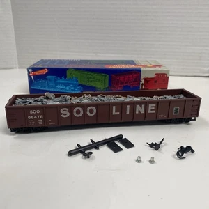 HO scale Roundhouse SOO Line RR 50' SCRAP LOAD gondola car train WEATHERED 1684 - Picture 1 of 8