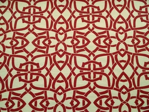 RICHLOOM PREMIUM OUTDOOR DOLAN FLAME GEOMETRIC UPHOLSTERY FABRIC $10.99/YD BTY - Picture 1 of 4