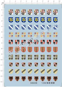Kit de modelo de insignia de buque de guerra alemán 1/350 calcomanía de agua - Imagen 1 de 1