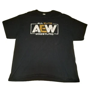 Official AEW Logo Pro Wrestling Tees 1st Edition Shirt Size 2XL - Picture 1 of 7
