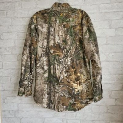 Browning Camouflage Concealment Hunting Button down Long Sleeve Shirt Men's S - Image 1 of 4