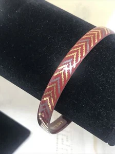 BRACCIALE LAURANA VINTAGE IN SMALTO ROSSO CON PARTICOLARI ORO E ARGENTO 60/70 - Foto 1 di 7