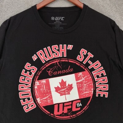 UFC Shirt Mens Large Georges Rush St Pierre 154 Jiu Jitsu Gym Training MMA - Image 1 of 4
