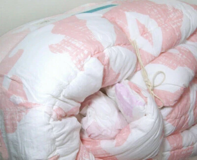 Pottery Barn Teen Blush Ikat Shells Kelly Slater Full Queen Quilt 2 Shams New - Image 1 of 4