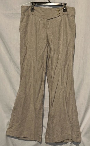 pantalone panna beige Michael Kors 100% lino taglia 8