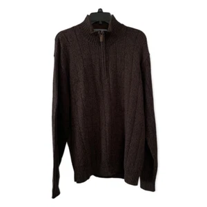 Oscar De La Renta Mens Pullover Sweater. Sz. XLg. Brown/Black Knit Heavy Knit - Picture 1 of 4