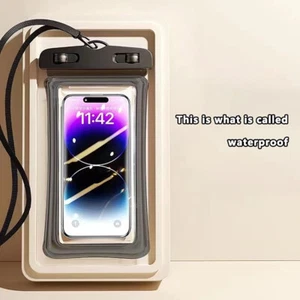 Mobile Phone Waterproof Bag Touch Screen Swimming Self-sealing Bag - Picture 1 of 16